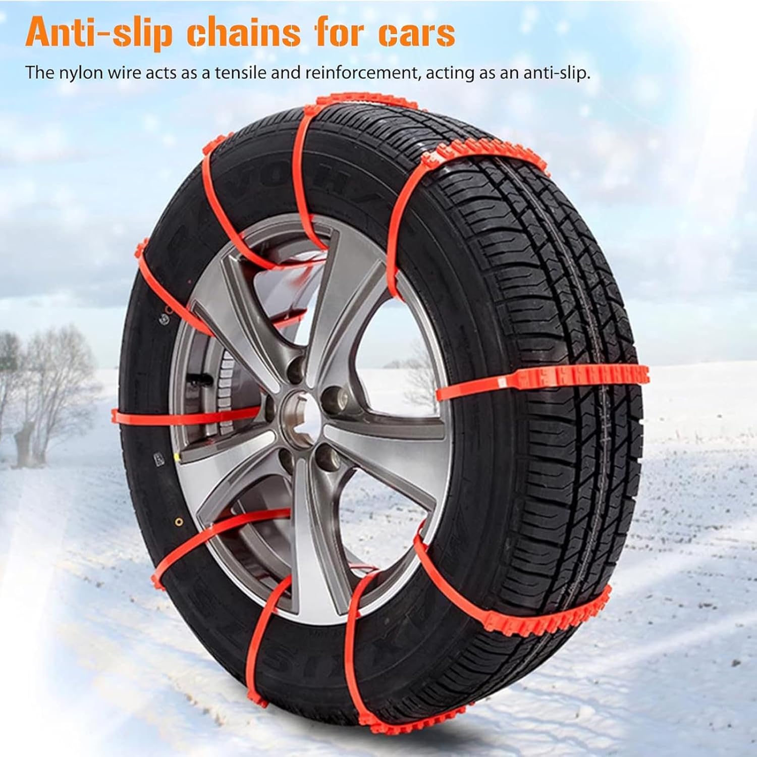 20 Pcs Car Winter Tire Snow Chains for Honda HR-V EV 2025, Adjustable Emergency Traction Aid Universal Snow Tire Chains Cable Tie Protection Accessories