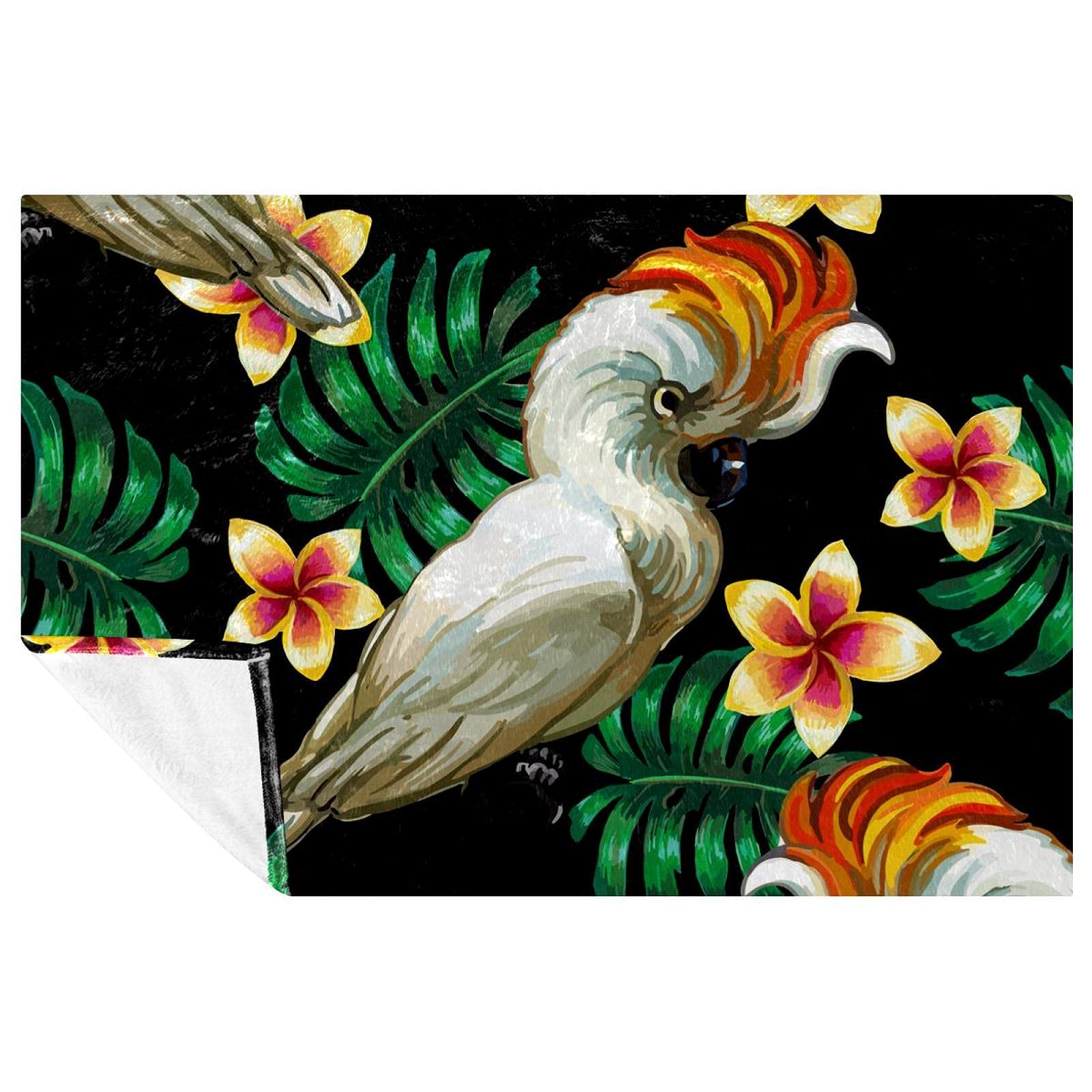 Couverture lit et canapé douce couverture chaude imprimé cacatoès 150x100