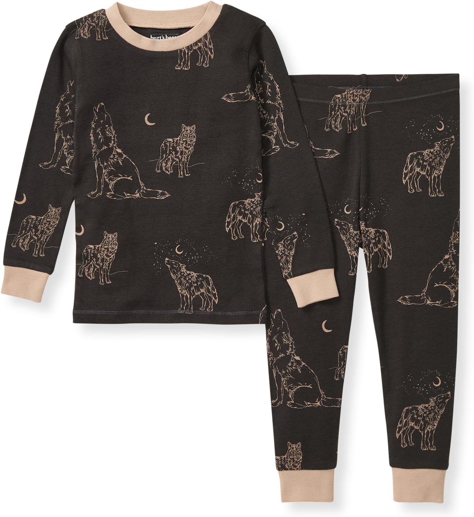 Burt's Bees BabyBurt's Bees Baby Baby Boys Pajamas, 2-Piece Long Sleeve Tee and Long Pant Cotton PJ Set, Sizes for 12 Months to 12 Years