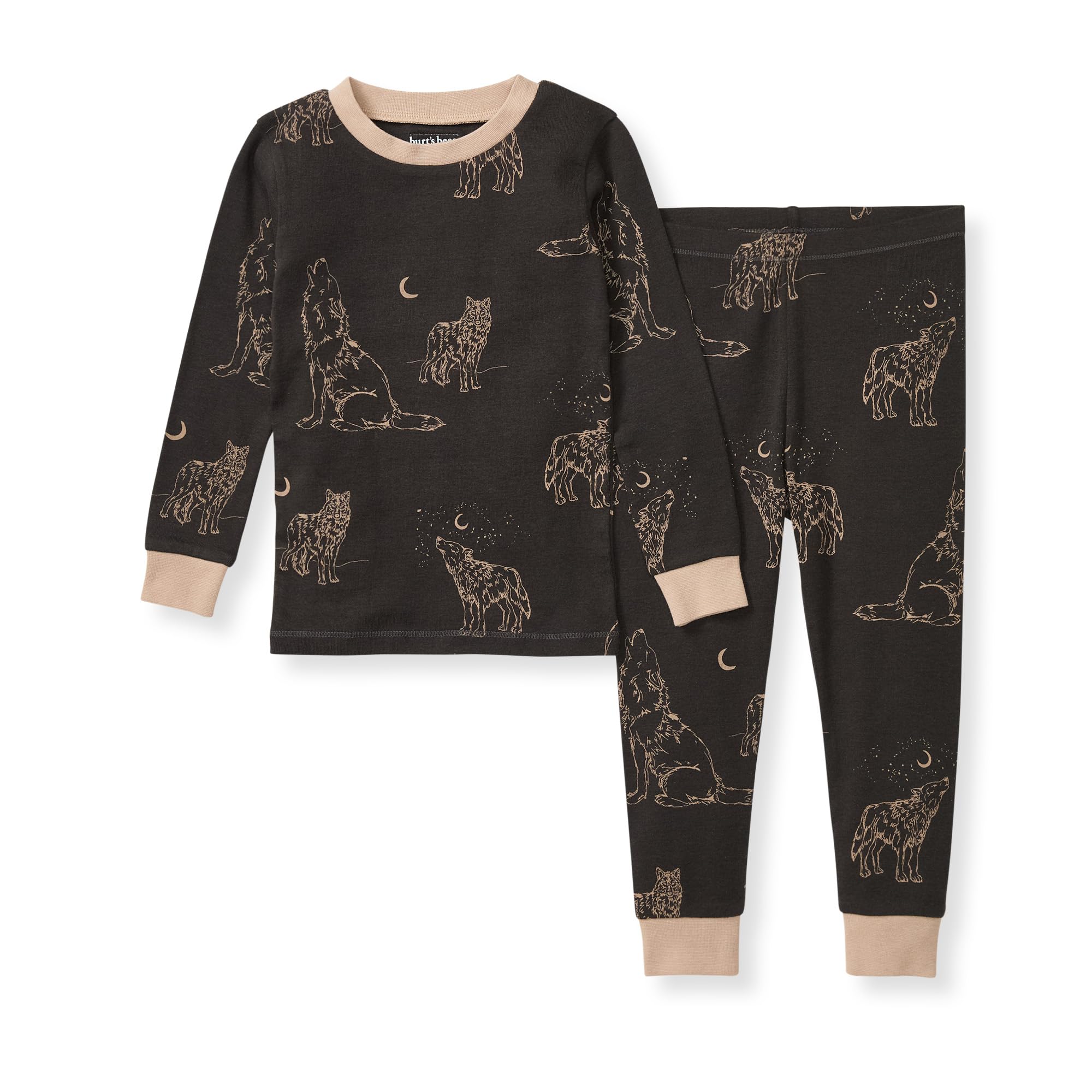 Burt's Bees BabyBurt's Bees Baby Baby Boys Pajamas, 2-Piece Long Sleeve Tee and Long Pant Cotton PJ Set, Sizes for 12 Months to 12 Years