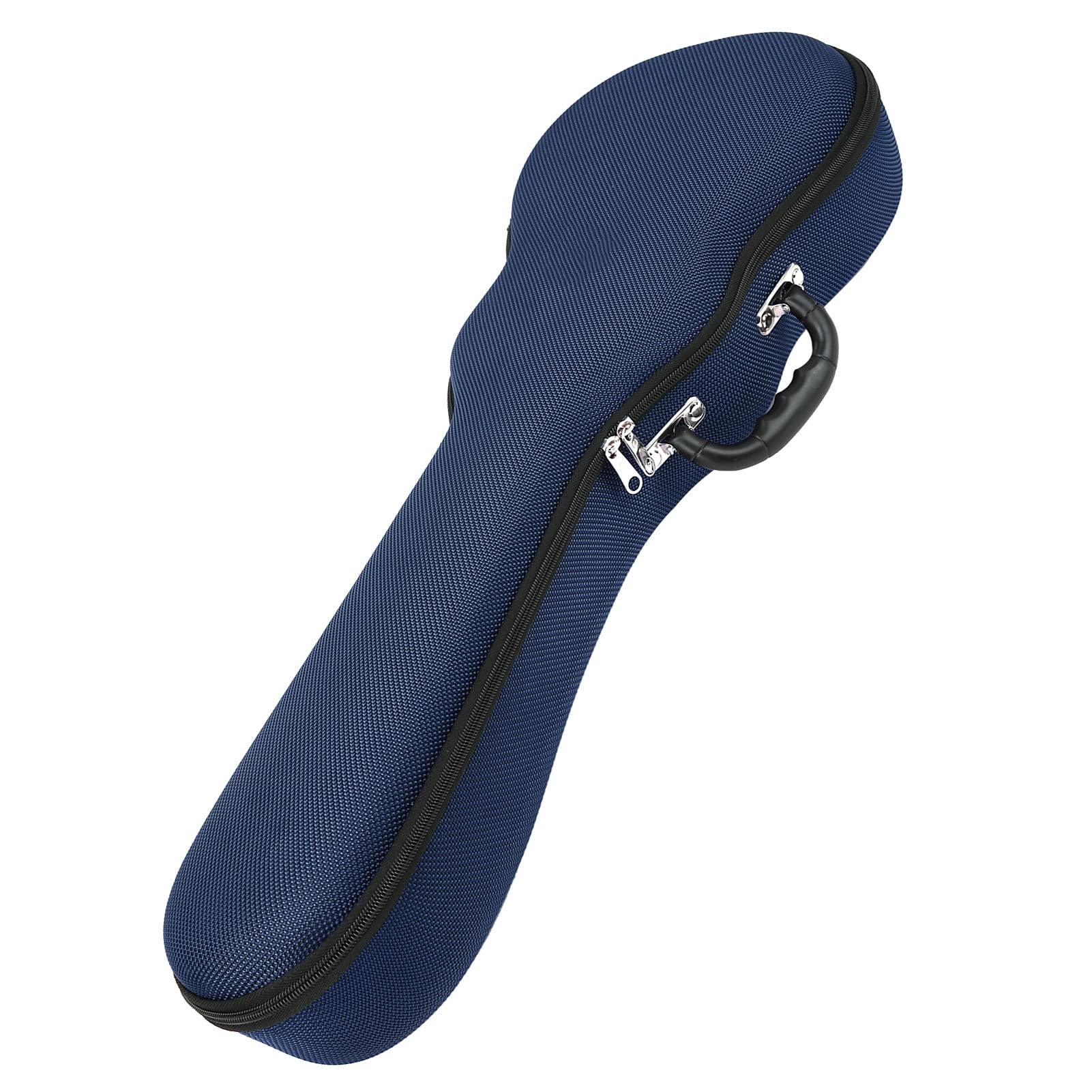 Custodia per Ukulele Borsa Zaino Tessuto in Poliestere Indurito Scatola da Trasporto Addensata per 23/24 Pollici (Blu da 23/24 pollici)