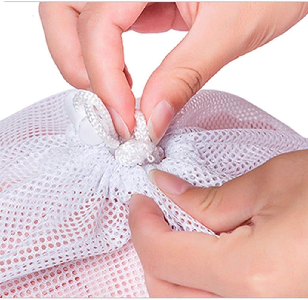 Meowoo Mesh Laundry Bag,24×36inch Large Laundry Bags with Drawstring, Laundry Hamper Liner, Machine Washable Laundry Bags for Travel, Sports, Dorms (White,1Pcs)