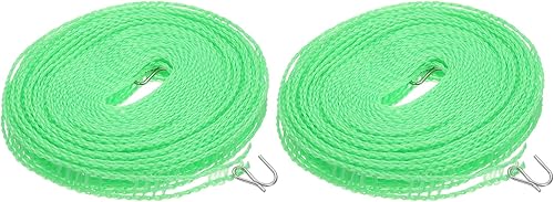 Miniatura 6 de uxcell Tendedero portátil, de nailon de 26.24 pies, resistente al viento, antideslizante, cuerda de lavado para patio, viajes al aire libre,