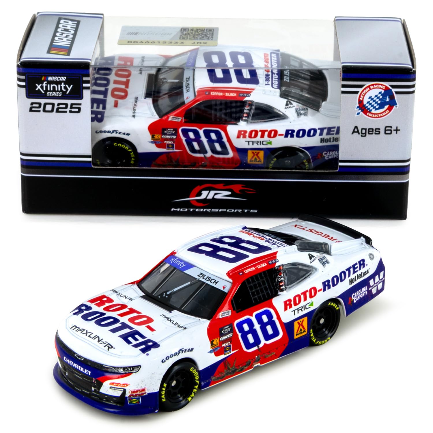 Connor Zilisch 2025 Sonoma Race Win Xfinity Series Diecast Car 1:64 Scale
