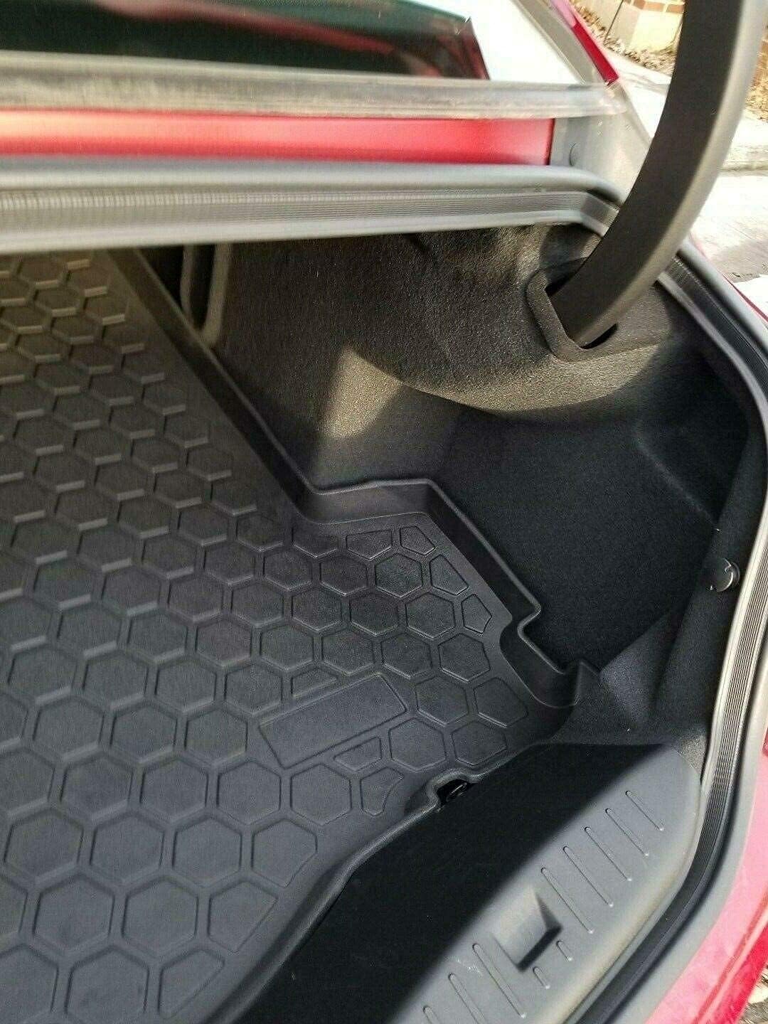 Cargo Liner - Trunk Mat for Lincoln MKZ 2013-2020 – Weather-Resistant Trunk Mats for Cars with Raised Lip – Non-Slip Car Trunk Mat Rubber – Easy to Install – Laser Pre-Cut Design