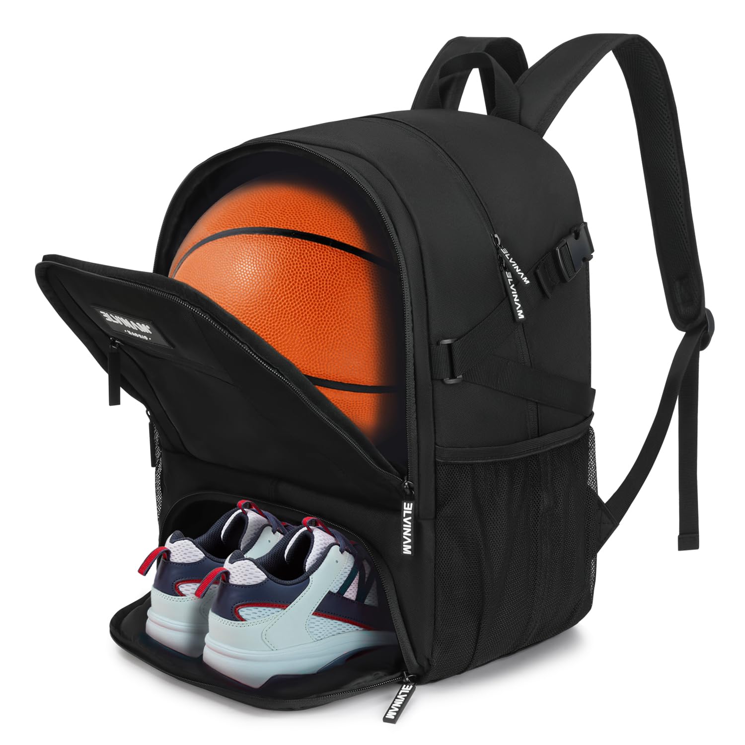 Mochila Baloncesto Impermeable Grande con Compartimento para Balón y Zapatillas
