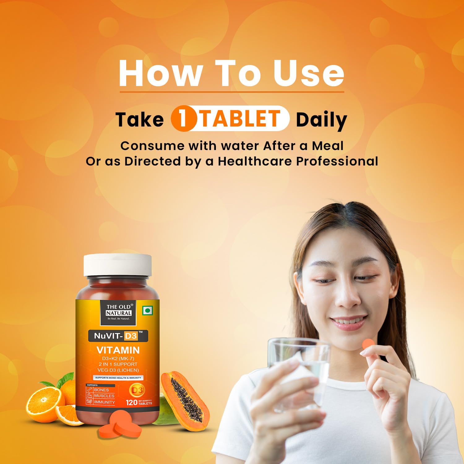 The Old Natural Nuvit-D3, Vitamin D3 K2 MK7 Tablets, Vitamin D3 (Lichen) + K2 for Bone Strength & Calcium Absorption, Heart & Immunity Support, High Absorption Formula (120 Tablets) — Amazon image 7
