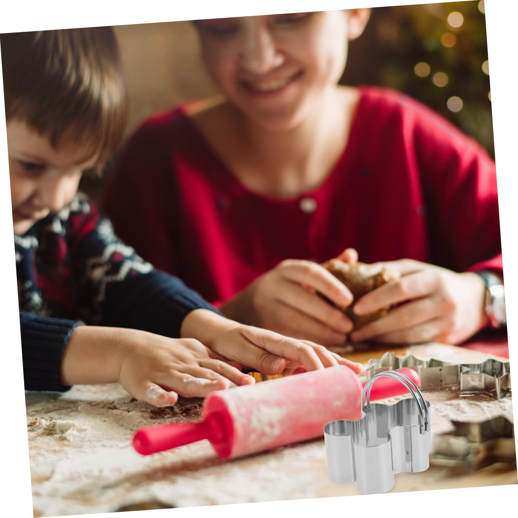 Amosfun 5 Ensembles Ensemble De 5 Anneaux De Mousse Cookies Trousse Biscuit Pâtisserie Mini Formes D'emporte-pièces Beaux Outils De Cuisson Silver Acier Inoxydable 5 Pièces * 5