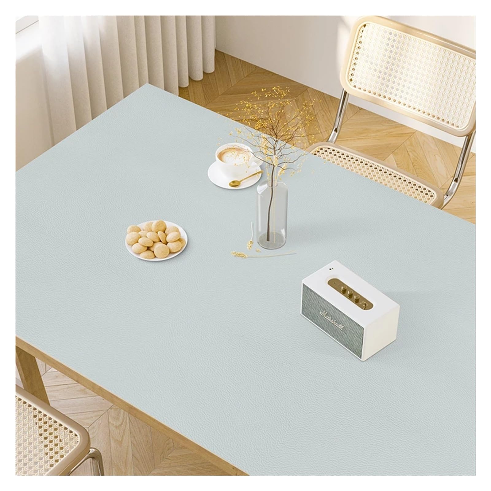 XIUsheUA tablecloth Solid Color Table Mat Kitchen Oil-proof Tablecloth Anti-scalding PVC Leather Placemat Countertop Protection Pad(GU1007-ZD,80x160cm)
