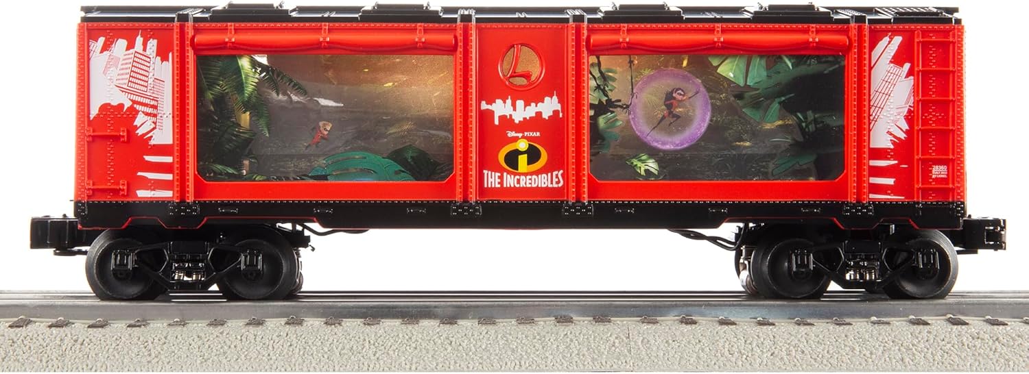 Lionel Disney Pixar Incredibles Aquarium Car – O Gauge Model Train Car, with Lighted, Rotating Scenes, Diecast Trucks, Operating Couplers, Age 14+