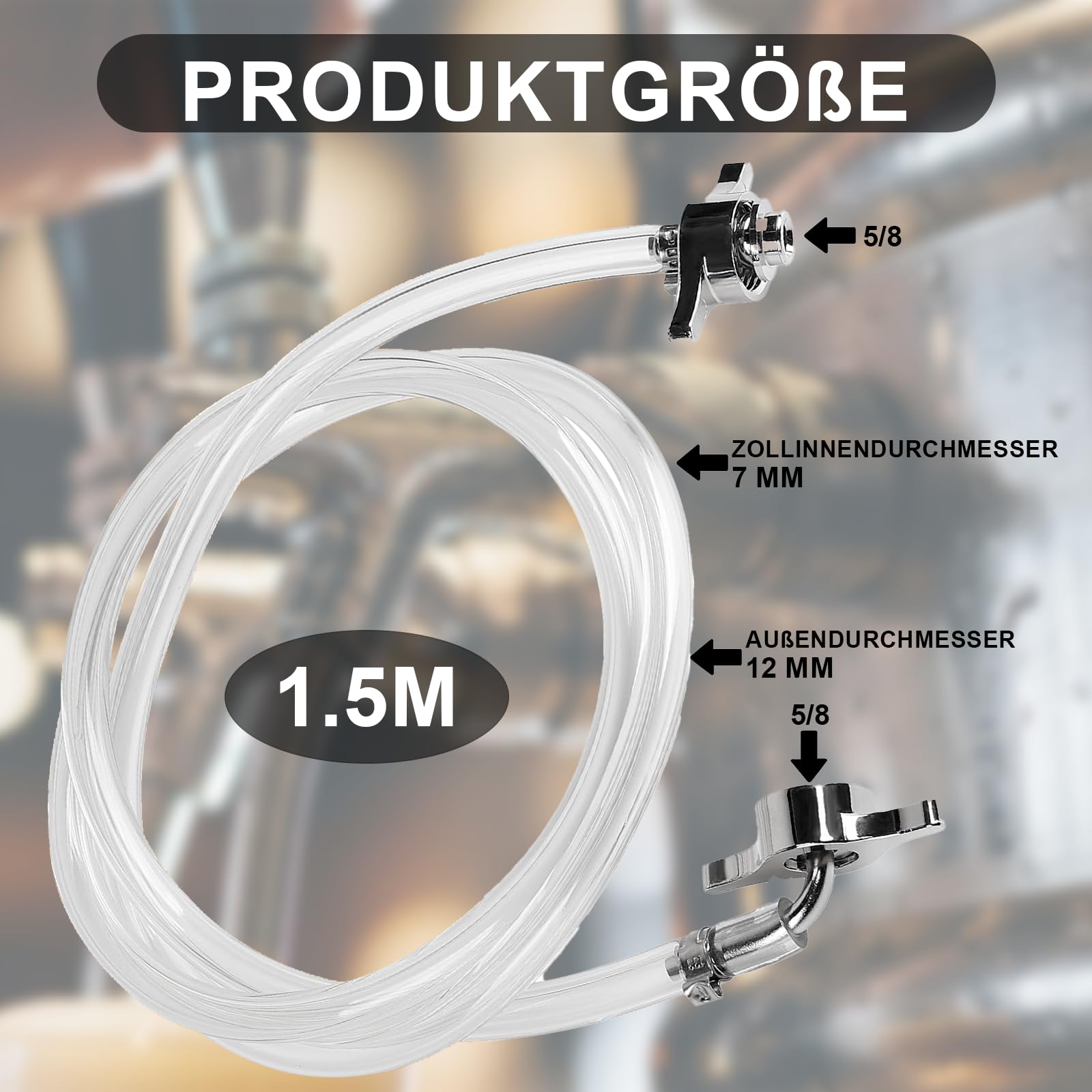 Einstellbarer Bierhahn G5/8, Bierzapfhahn Chrome Bier Zapfhahn, Bierhahn Langschaft Edelstahl für Hause Bier Bar Restaurants Spender Weinwerkzeuge Home Brewing Zubehör