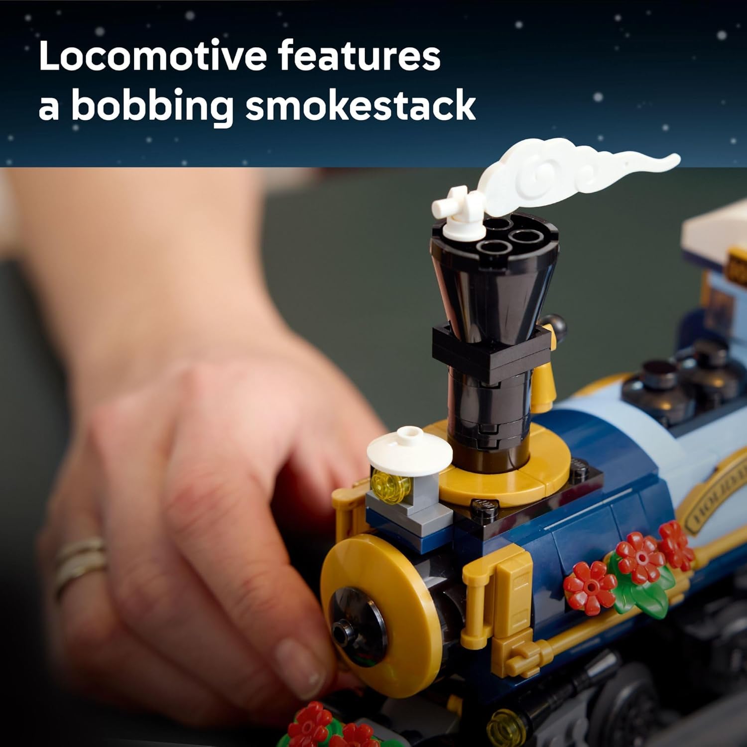 LEGO Icons Holiday Express Train Building Set for Adults, Ages 18+ - Seasonal Home Decor for Bedroom or Book Shelf - Christmas Train W/Track & 4 Minifigures - Gift Idea for Holidays - 10361