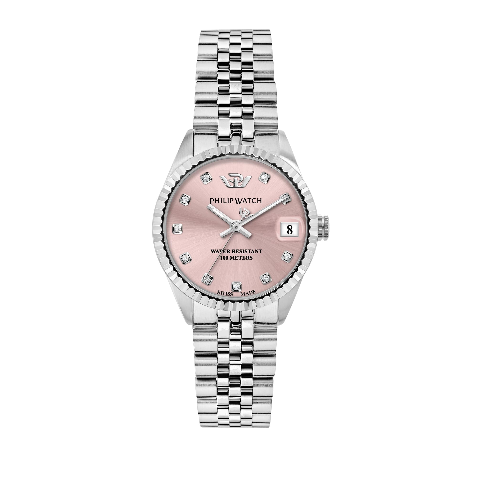 Philip Watch Caribe Urban Orologio Donna Diamonds, Tempo, Data, Analogico CT 0,05 GH - SI3 - R8253597639
