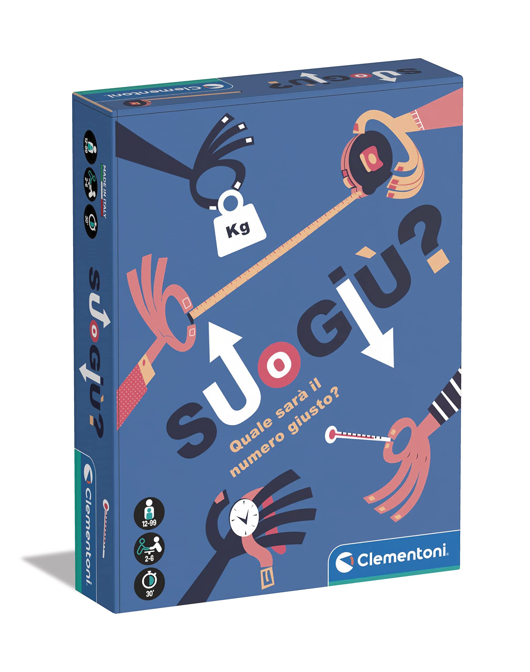 Clementoni - Su o Giù, Party Game per Ragazzi 12+ Anni e Tutta la Famiglia, Gioco da Tavolo con 200 Carte, Gioco di Società 4-8 Giocatori, Idea Regalo, Made in Italy, Lingua Italiana, 16776