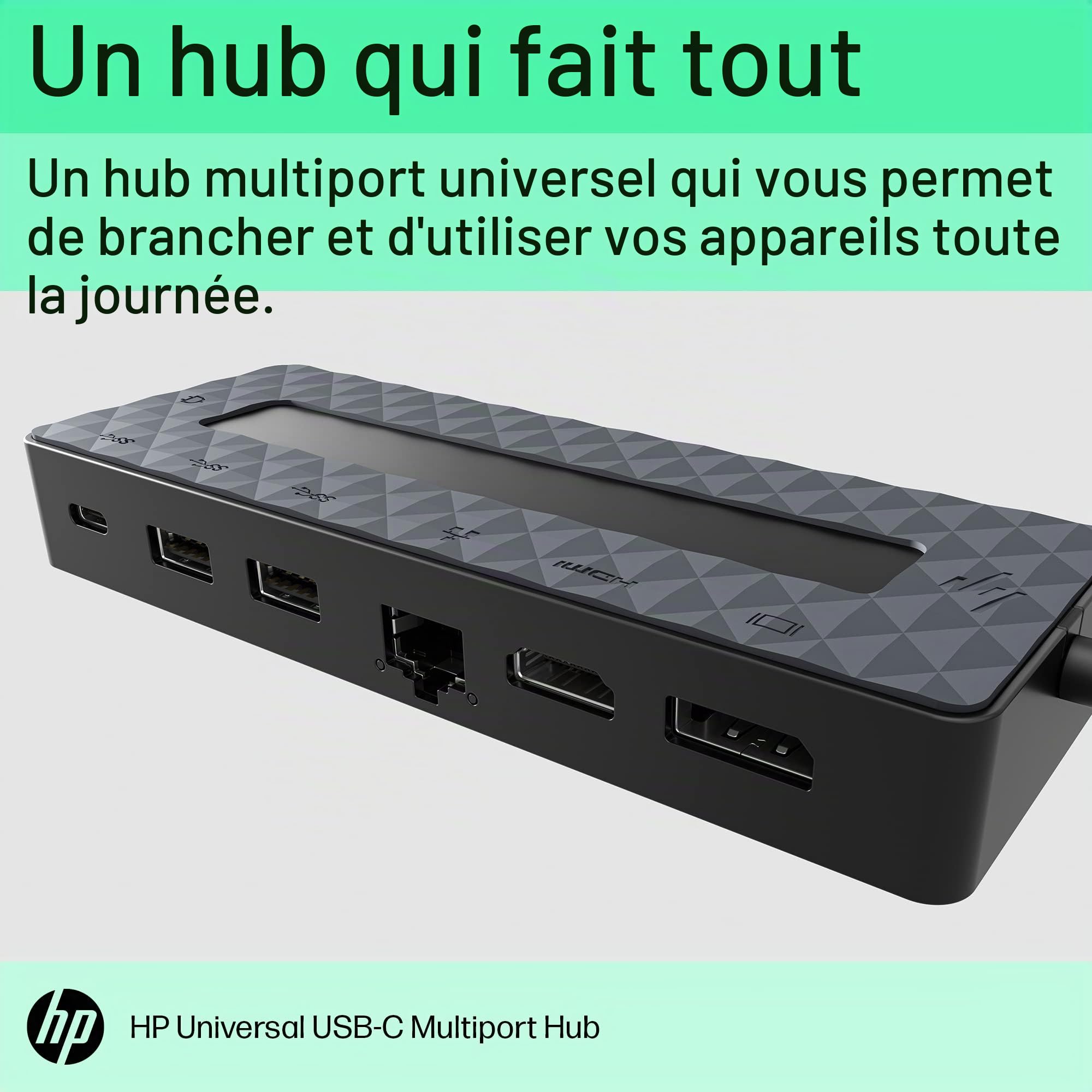 Hub USB HP 50H55AA#ABB Noir