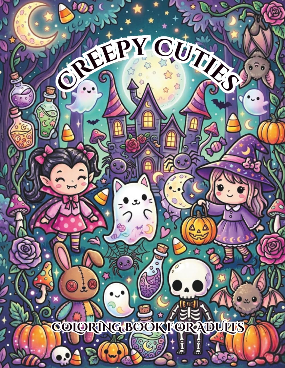 Creepy Cuties: A Whimsical Halloween Coloring Book of Spooky-Sweet Friends