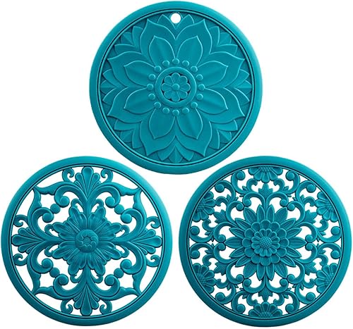 Vista 8 de Smithcraft Salvamanteles de silicona para platos calientes, ollas y sartenes, tapete multiusos resistente al calor para encimeras y mesas, A4