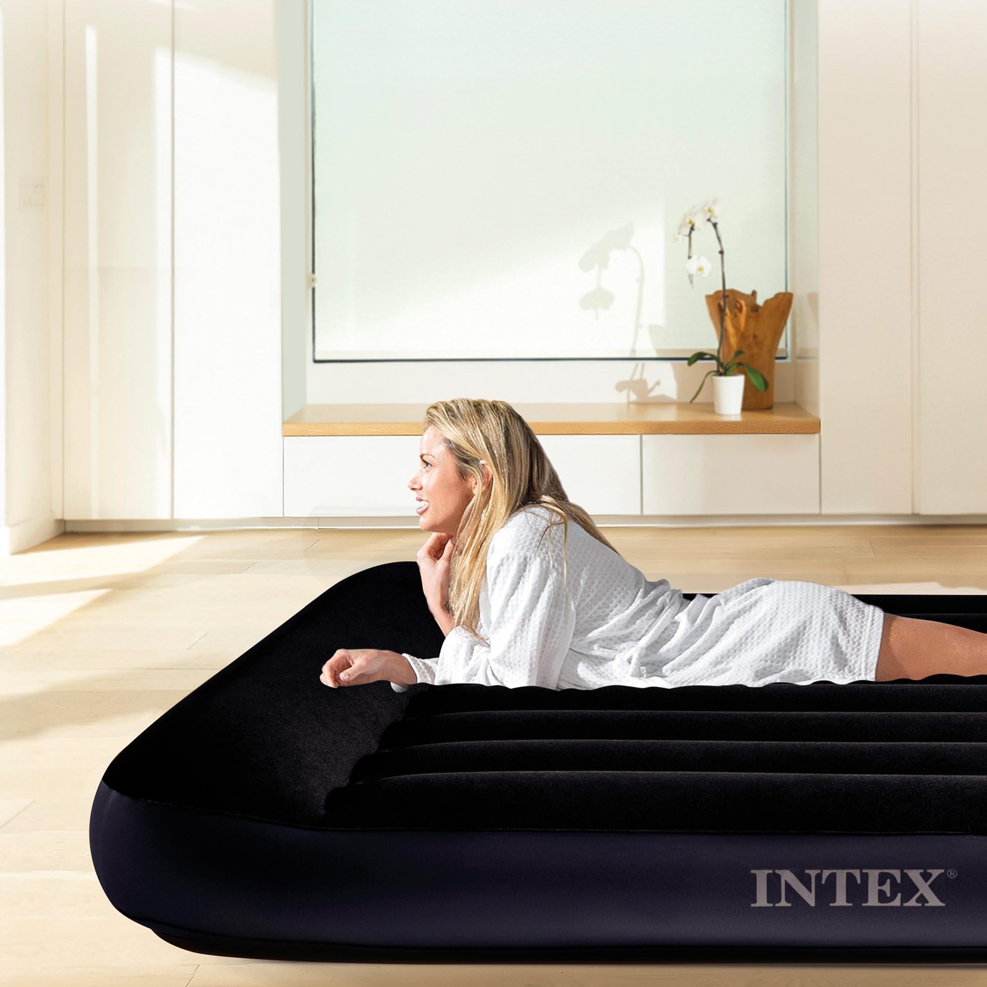 Intex Twin Pillow Rest Classic Airbed W/Fiber-TECH BIP, 99 x 191 x 25 cm