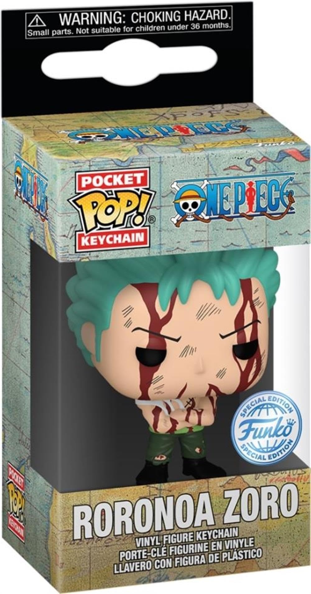Funko Pop! Keychain: OP - Roronoa Zoro - One Piece Novelty Keyring - Collectable Mini Figure - Stocking Filler - Gift Idea - Official Merchandise - Anime Fans - Backpack Decor