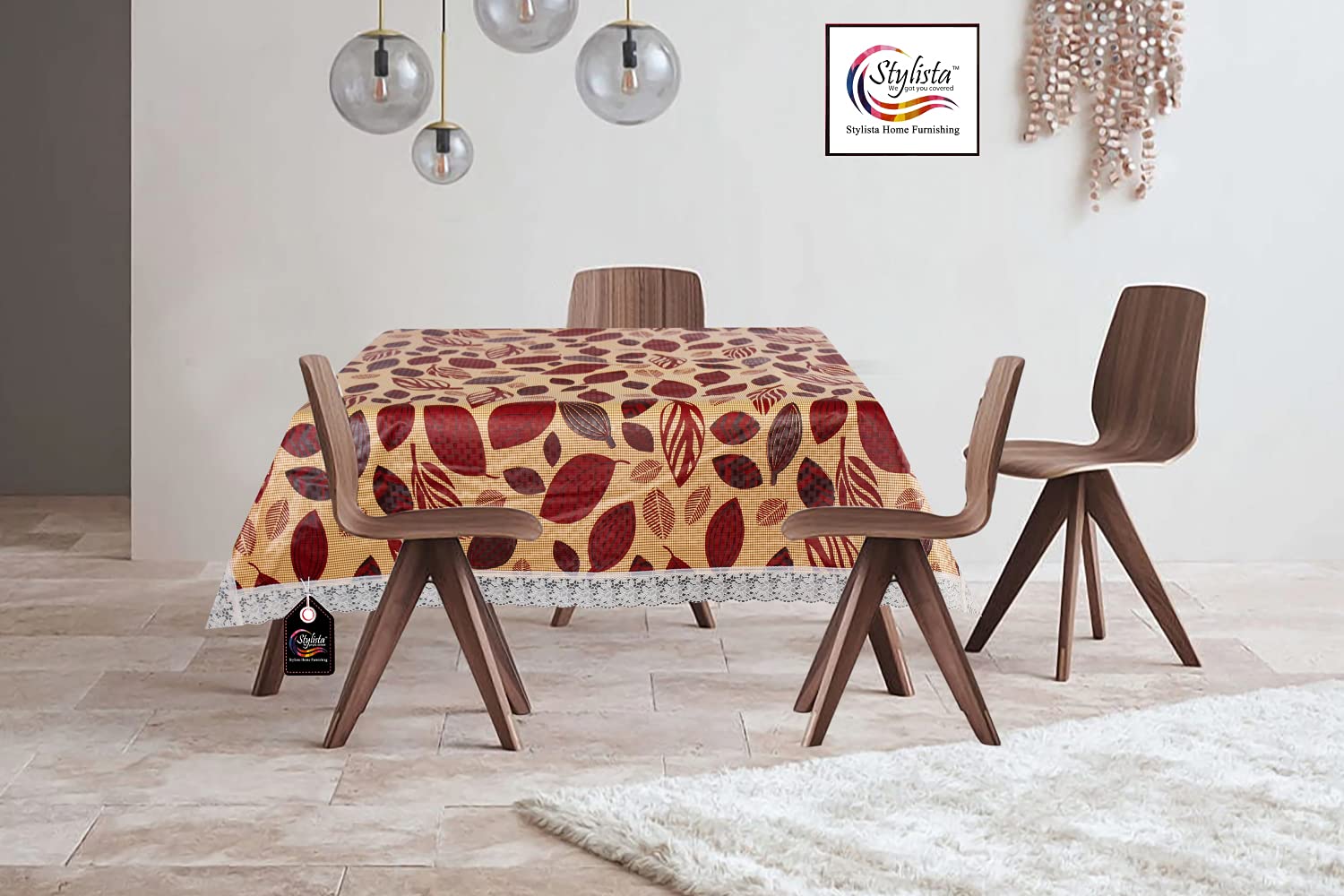 Stylista Waterproof Square 4 Seater Dining Table Cover Size 60x60 inches Ditzy Pattern Yellow Base (B096KHKQ8R) Amazon Price History, Amazon Price Tracker