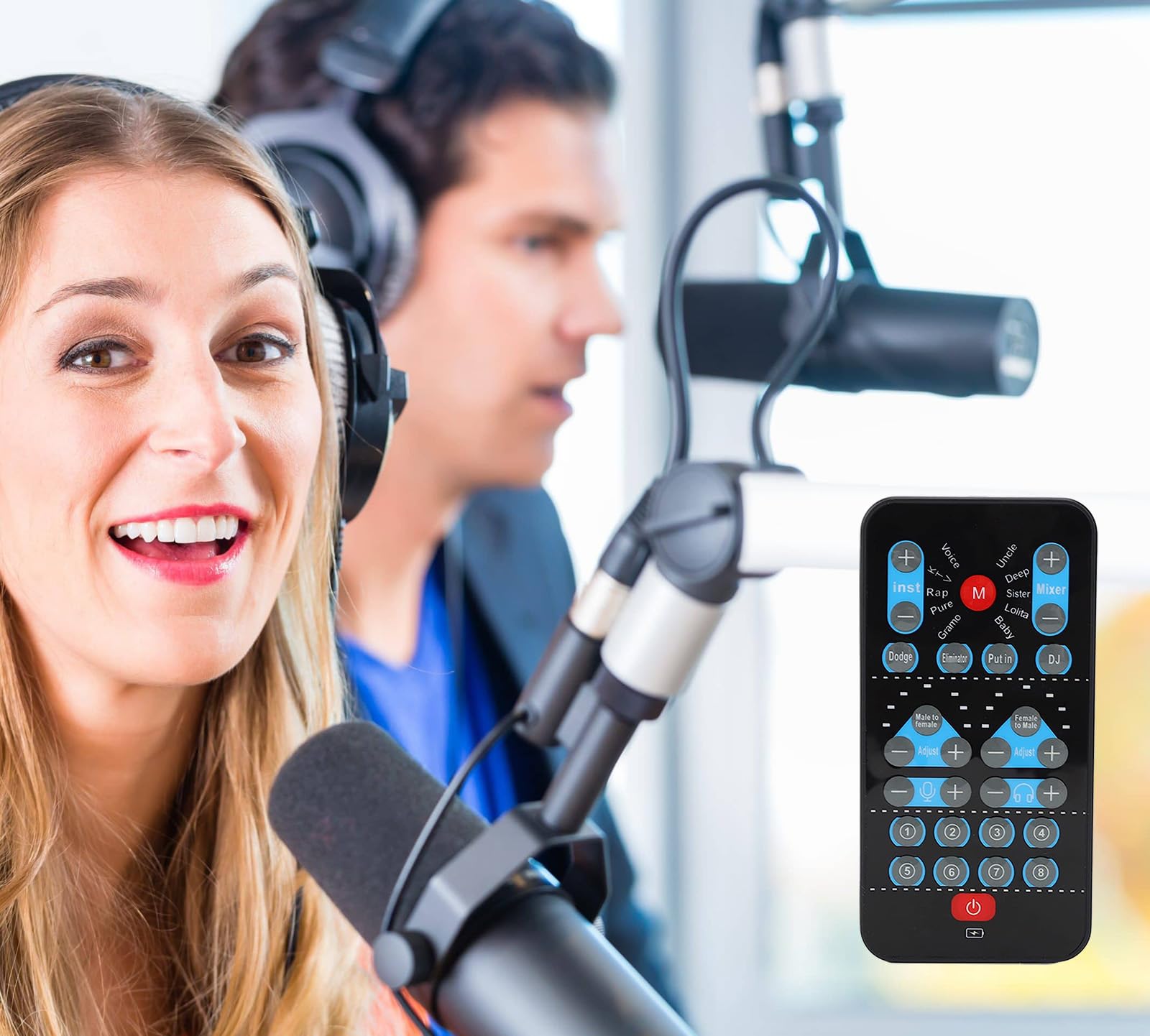 Cambiador de Voz, Tarjeta de Sonido de Mano con 8 Efectos de Sonido Chip Profesional Pequeño Fácil de Manejar para PC Ordenador Teléfono Móvil Transmisión en Directo