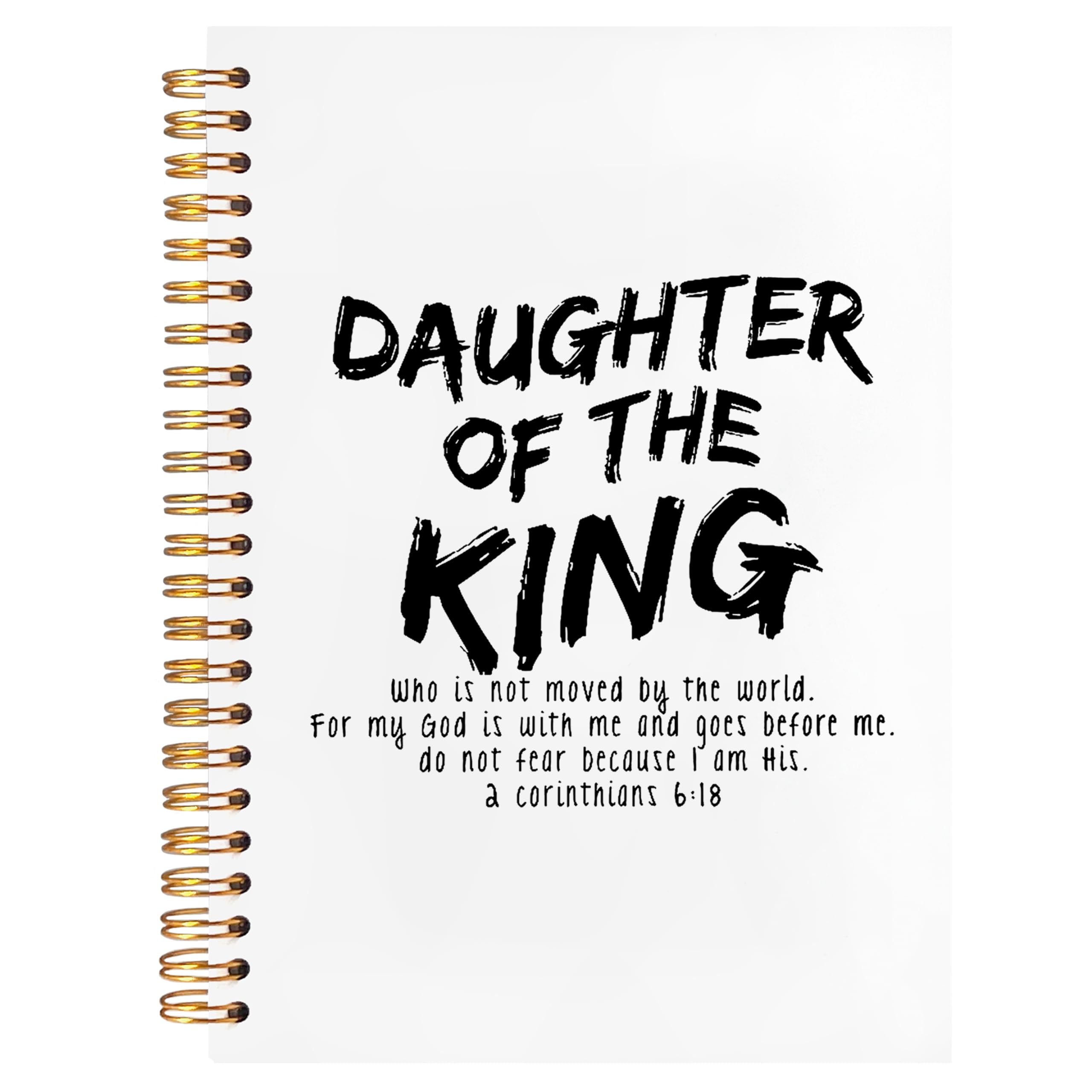 BearCake Prayer Journal for Woman,Christian Bible Journal,Christian Gifts for Women, Bible Notebooks for Note Taking, Daughter of the King,Spiral