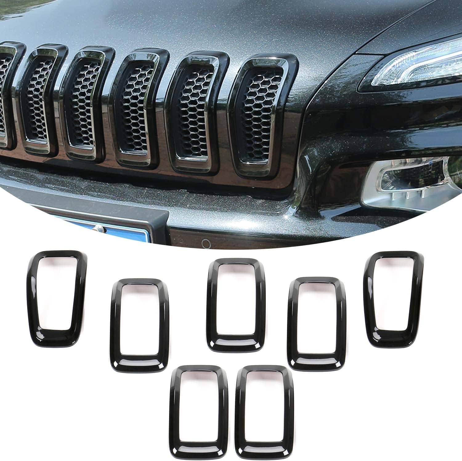 Front Grille Cover Inserts Fits 20142018 Jeep Cherokee