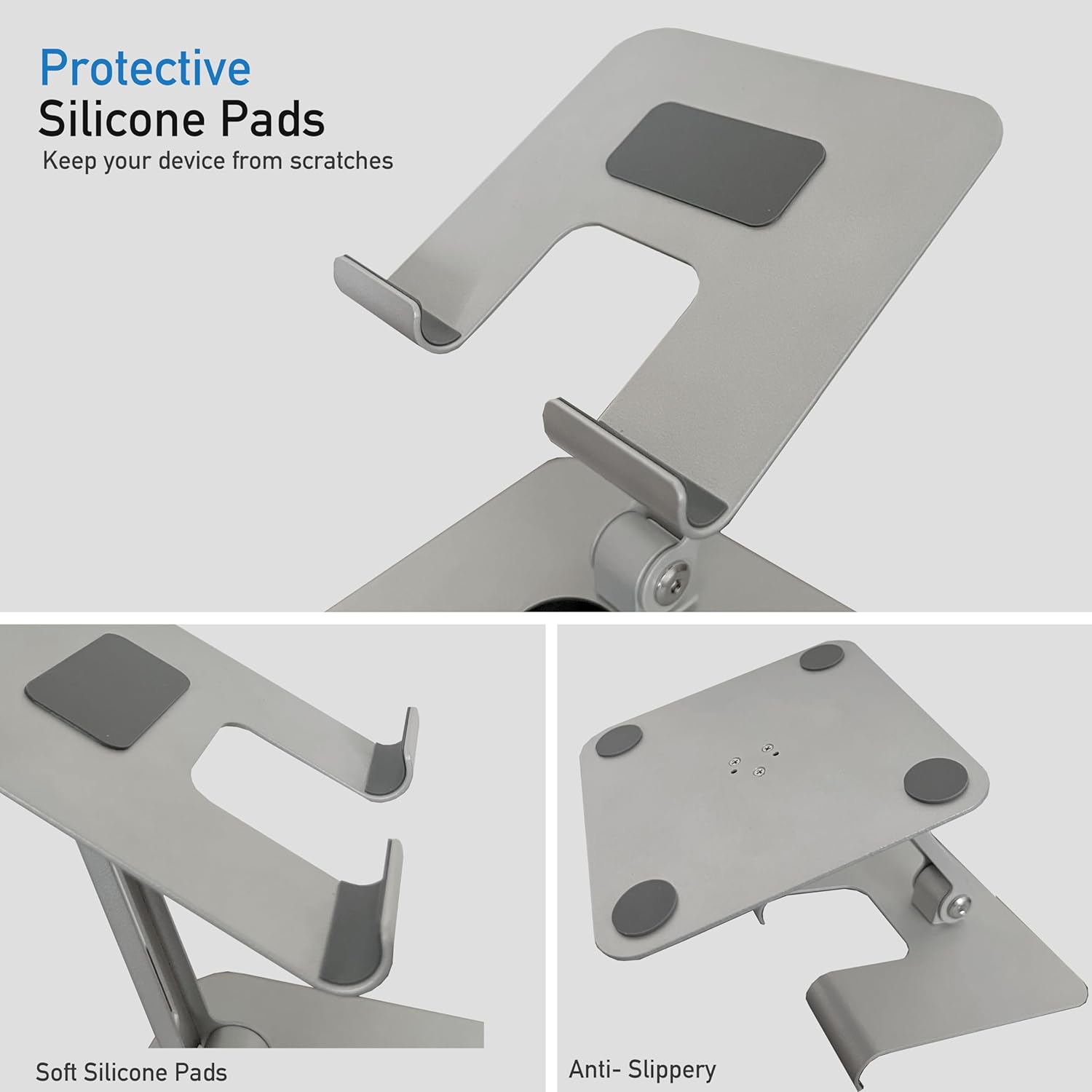 TARKAN 360 Degree Rotating Adjustable Metal Tablet Stand, Foldable Desk Mount Holder for Upto 12 Inch iPads & Tabs (Silver) 10 71E9UTC8VXL. SL1500