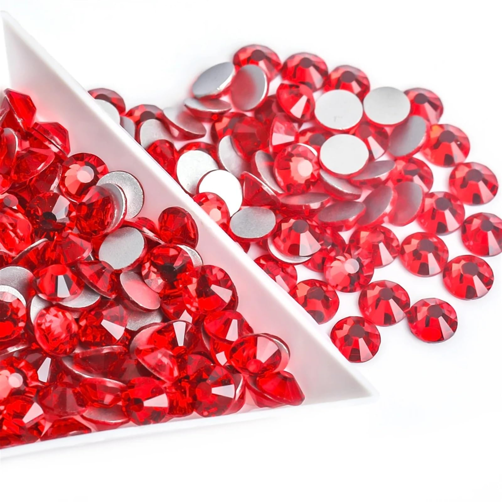Strass per nail art SS3-SS30, colore rosso scuro chiaro, per nail art (oro rosa arcobaleno, SS16, 1440 pezzi) rosa chiaro, SS34, 288 pezzi