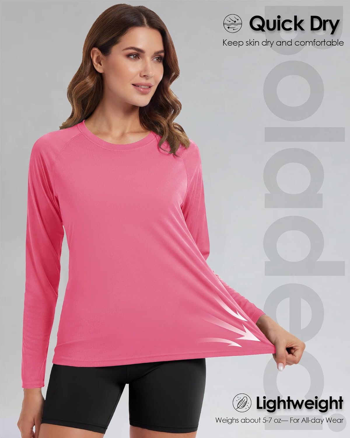 Boladeci Women's Sun Shirts UPF 50+ UV Protection Rash Guard Long Sleeve Swim Shirts Quick Dry Lightweight Workout Tops - Image 4