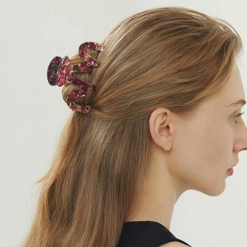 Miniatura 5 de Pinzas para el cabello para mujer, pinzas para el cabello medianas, garra antideslizante para cabello fino, 3 colores