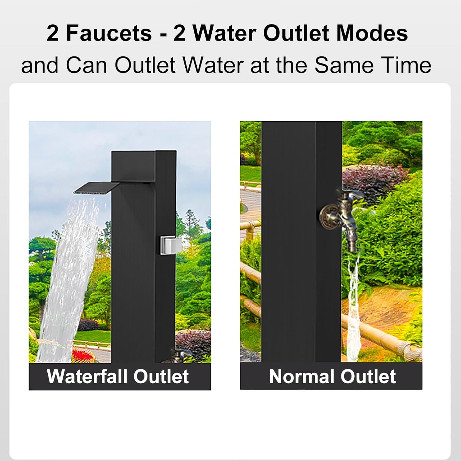 Stainless Steel Freestanding Water Spigot - Frost Free Outdoor Faucet & Hose Stand Hydrant for Garden, Patio & Yard - Durable Gold Finish