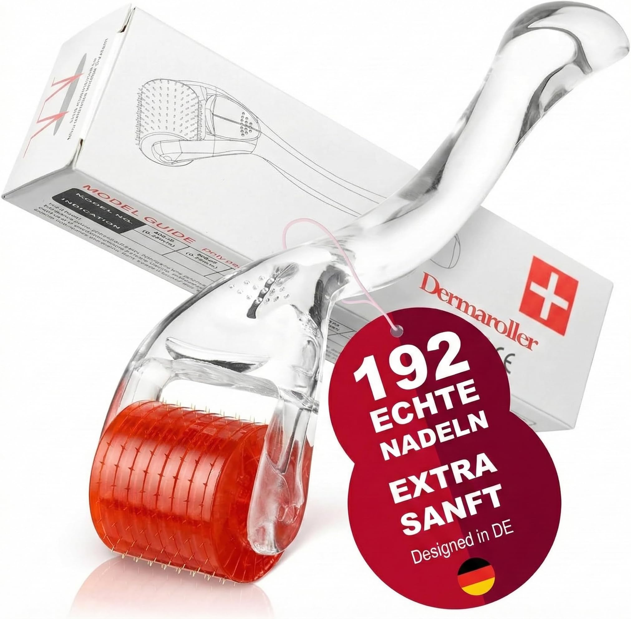 Derma Roller Microneedling Roller for Home - 192 Real Needles - Professional Needle Roller 0.75 mm for Face and Body | For Skin Care, Hair Growth & Microneedling | skinFUTURE