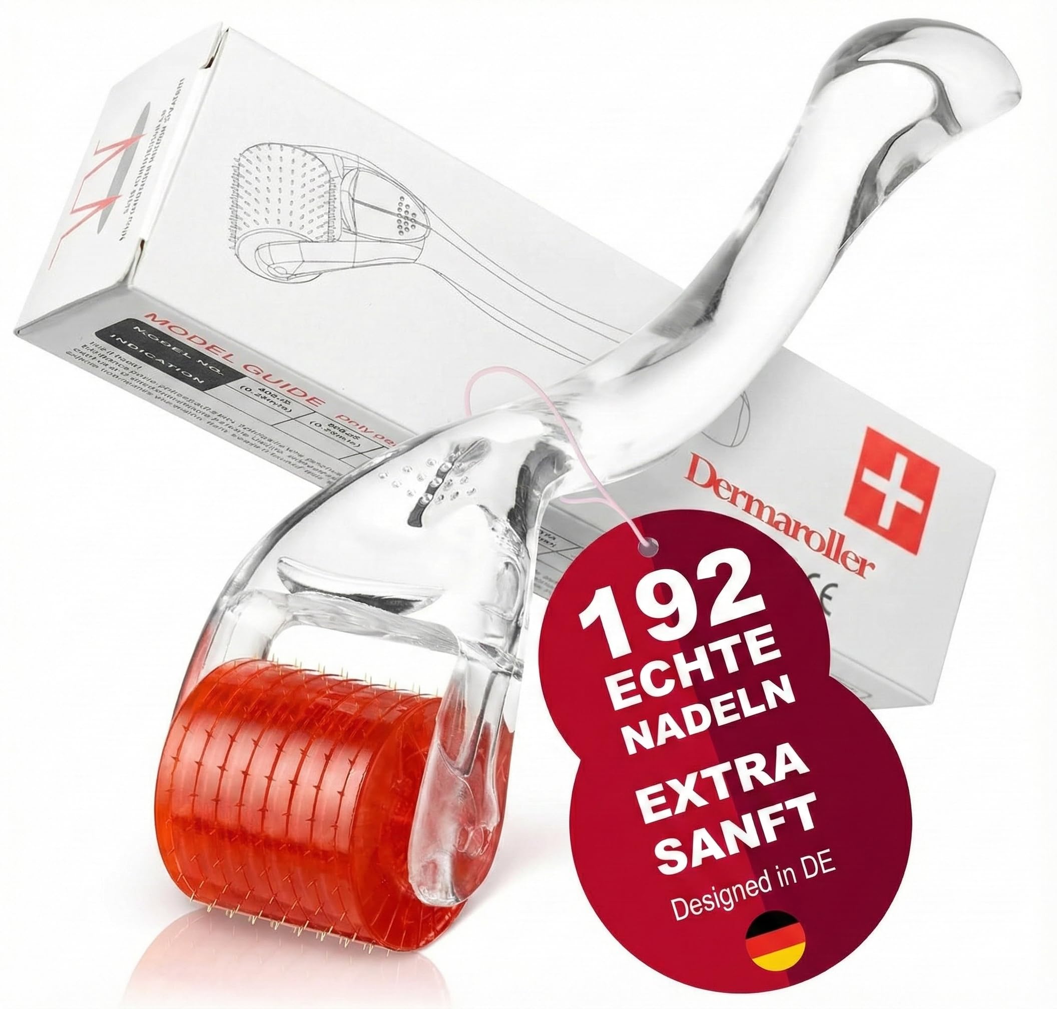 Derma Roller Microneedling Roller for Home - 192 Real Needles - Professional Needle Roller 0.75 mm for Face and Body | For Skin Care, Hair Growth & Microneedling | skinFUTURE