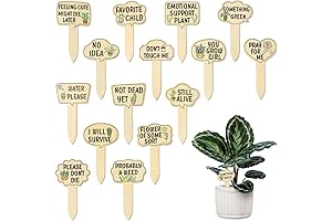 15Pcs Funny Plant Tags with Hilarious Quotes for Indoor Outdoor Plants