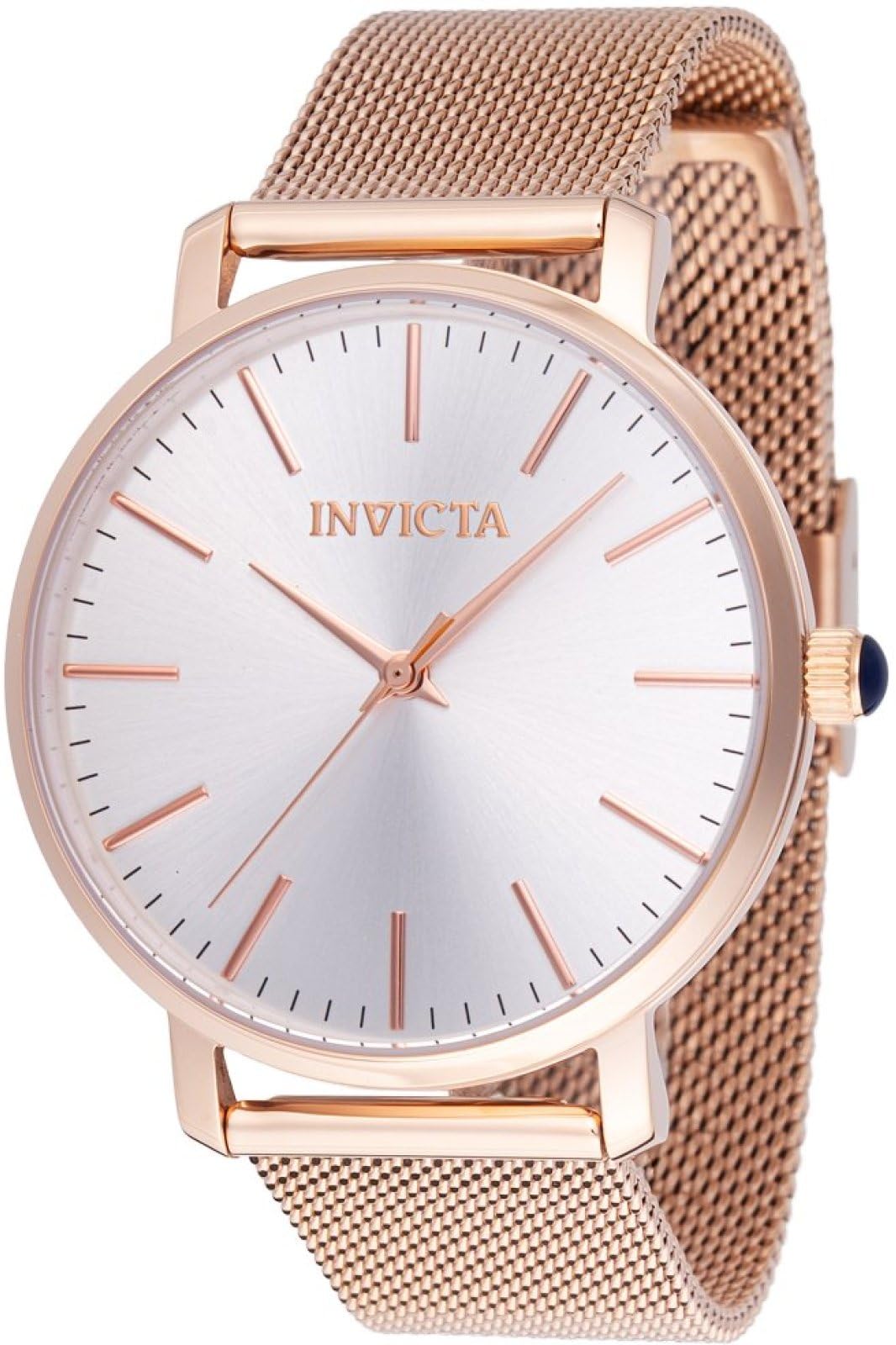 Invicta Angel Lady 38mm Stainless Steel Rose Gold Silver dial PC21J Quartz