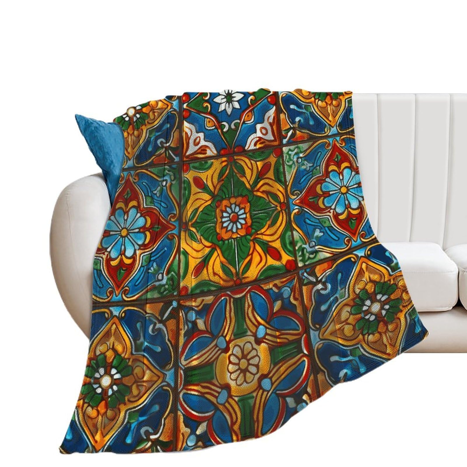 Couverture de lit mexicaine plaid doux toutes saisons contre le froid