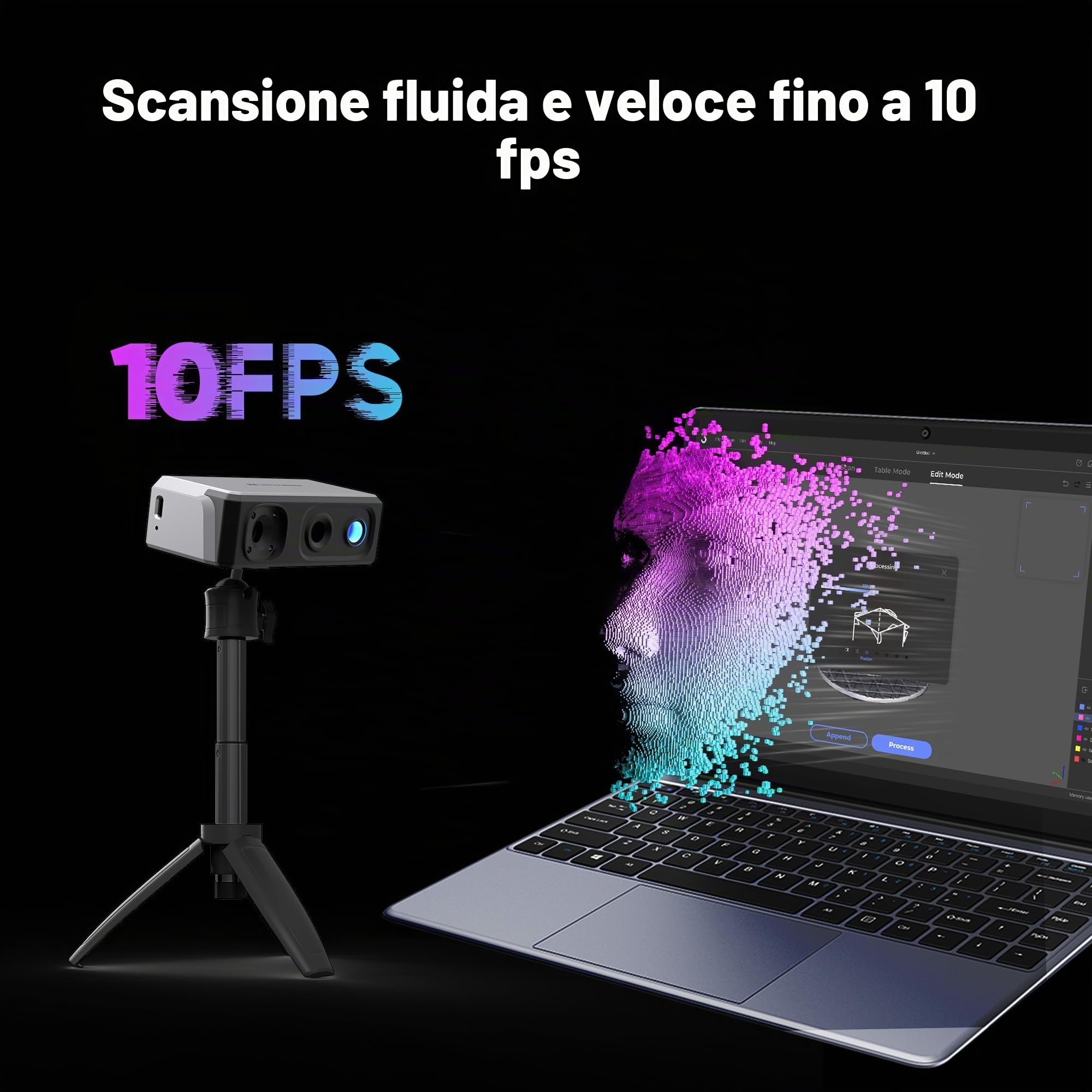 3DMakerpro Seal Premium Kit Scanner 3D per Stampante 3D, 0,01mm a Colori