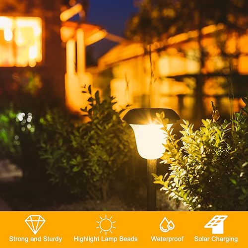 Miniatura 6 de 24 piezas de repuesto de luz solar de repuesto, impermeables, panel solar LED blanco cálido, tapas de faroles solares para exteriores, faroles,