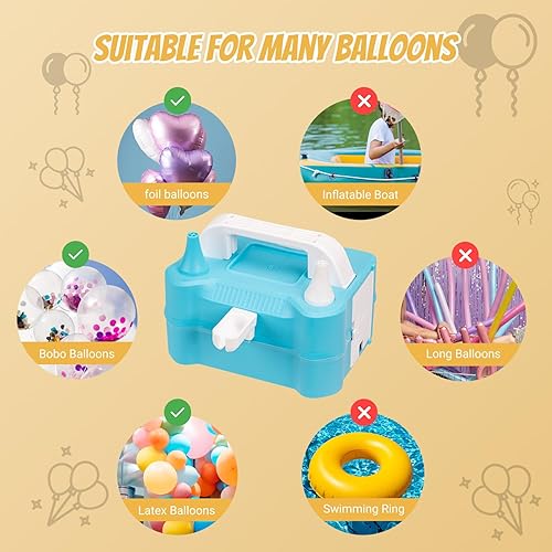 Miniatura 5 de Electric Balloon Pump, Designed with Balloon Knotter, Automatic Balloon Blower Pump Electric Balloon Inflator for Party Balloons, Wedding, Birthday
