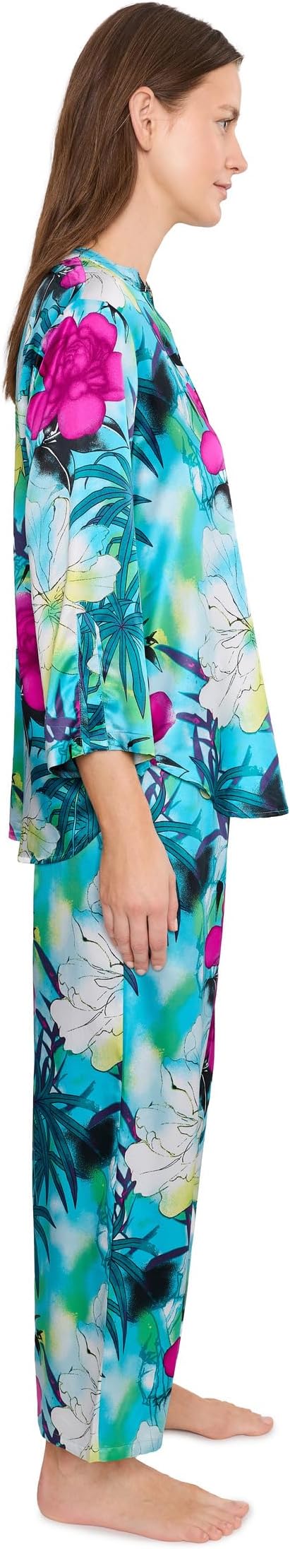 Женская пижама Natori Viva из атласа с принтом — фото 2