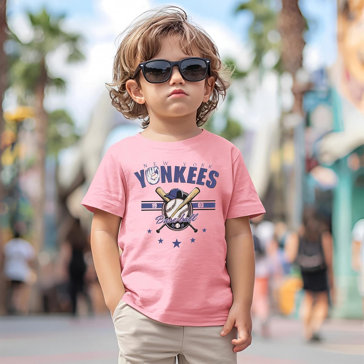 GLIGLITTR Toddler Boy Girl Baseball Shirt Kids Baseball Games Day T-Shirts image 3