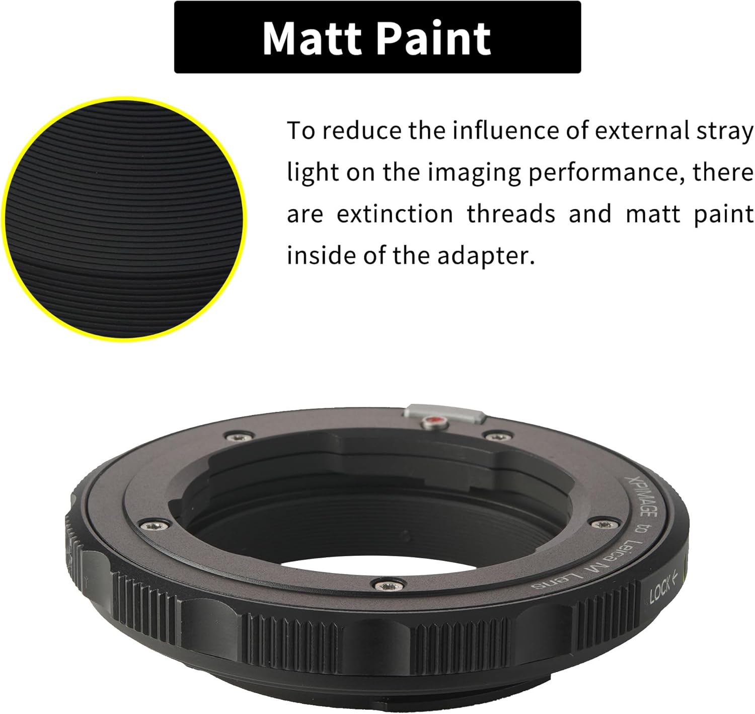 Lens Mount Adapter Ring Compatible with Leica M Lens to Leica or Panosonic L Mount Camera