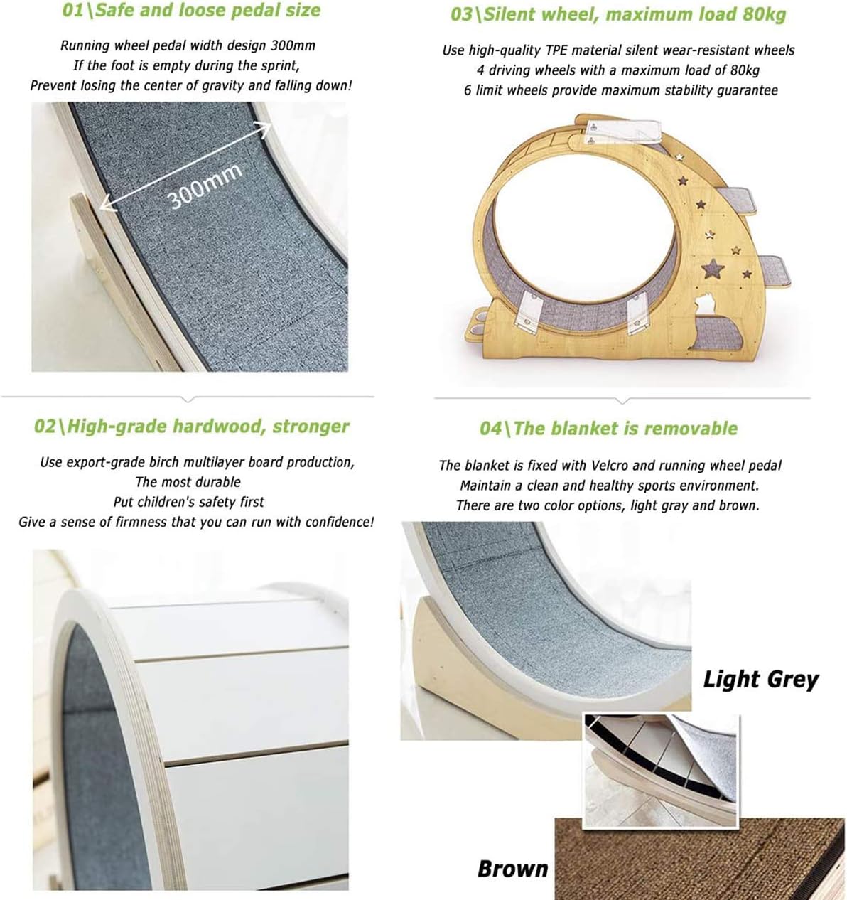 Cat Sports Running Wheel, Cats Wheel Wood Climbing Frame, Cat Litter Fitness Wheel, Oversized Roller Cat Indoor Activity Center,Small