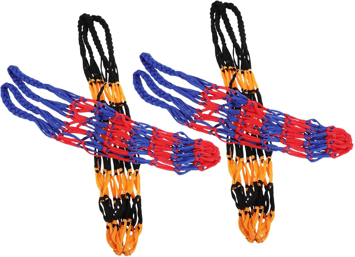 Basketball Mesh Bag and Soccer Ball Net Bag 4pcs, Sturdy Nylon Sports Ball Carrier with Breathable Mesh, Suitable for Team Sports and Outdoor Training