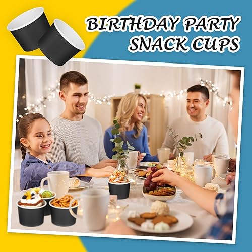 Miniatura 2 de Nuenen 300 tazas de papel de 8 onzas para helado de San Valentín, vasos desechables de postre a granel, cuencos de postre de papel de color sólido