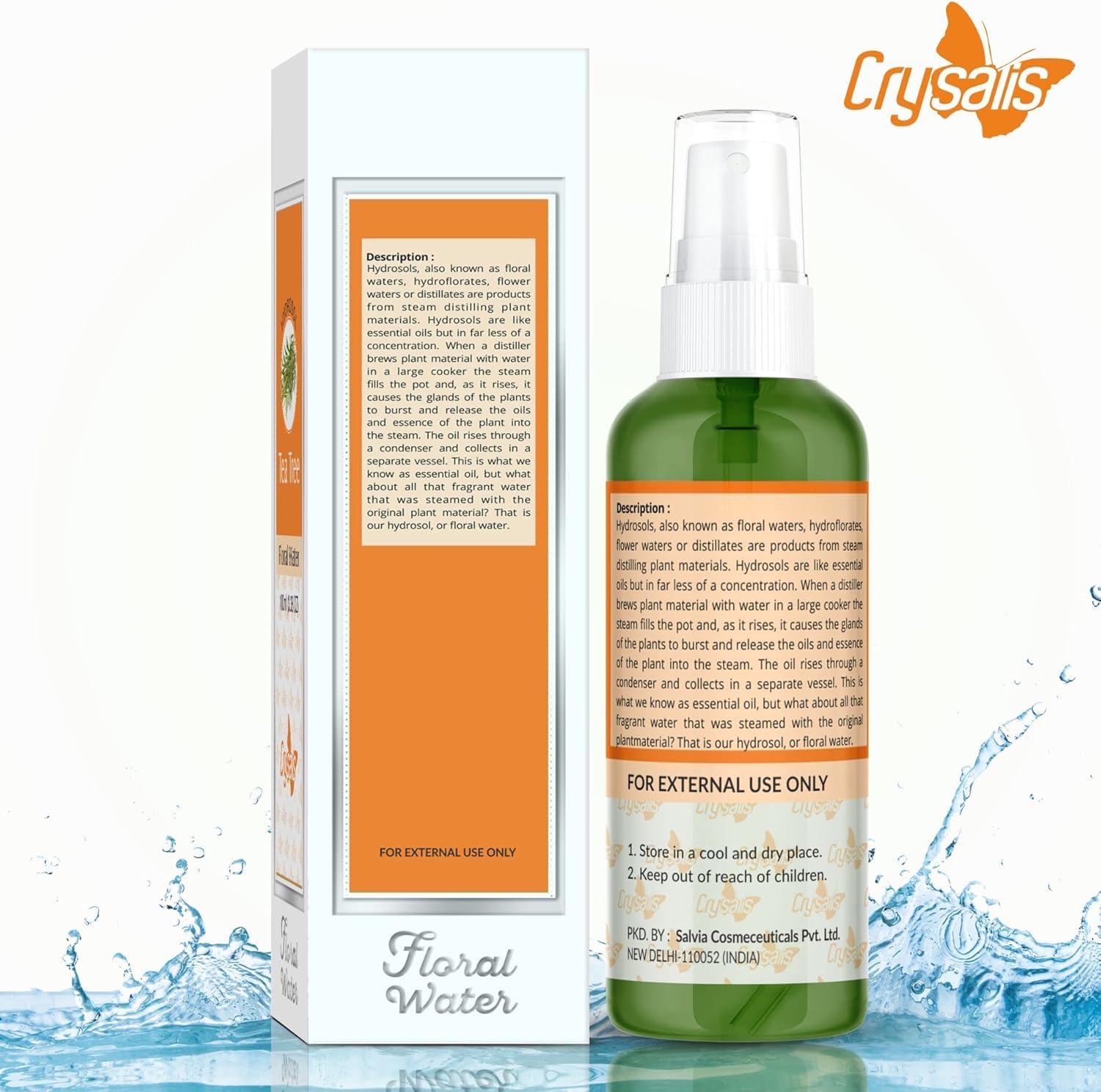 Crysalis Tea Tree (Melaleuca alternifolia) Floral Water - 3.38 FlOz (100ml)