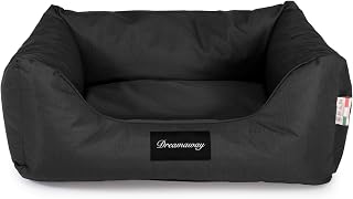 Fabotex Petit Sofà Boston - Caseta para Perros y Gatos, extraíble, Color Negro, 100 x 80 x 25 cm, cojín cómodo y Suave, Impermeable, antiarañazos y Alta Resistencia