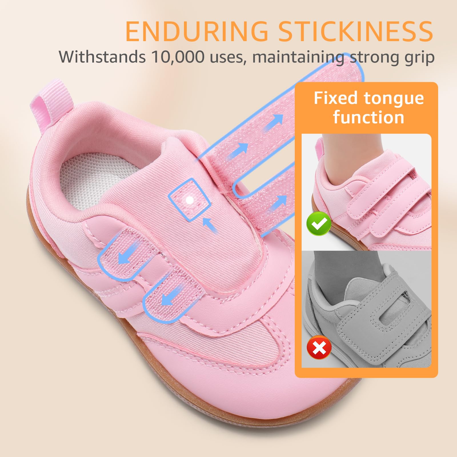 STQ KIDS Barefoot Niños Zapatillas Deportivas Niña Moda Clásicas Calzado Respetuoso Bebe Primeros Pasos Non-Slip Descalzo con Caída Cero al Aire Libre para Mejor Regalo