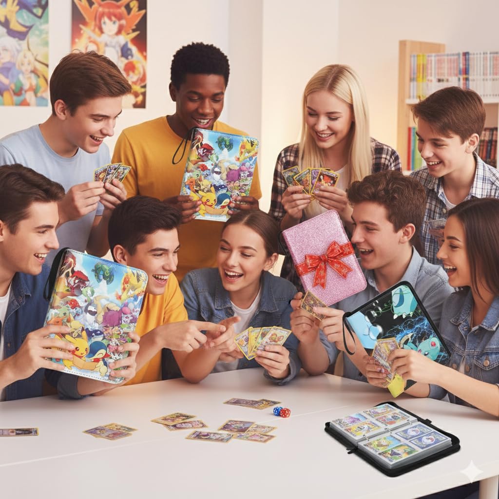 HYSINSE Album Raccoglitore Per Carte 480 Conserva E Proteggi Le Tue Carte Preferite Raccoglitore Album Carte football (C)